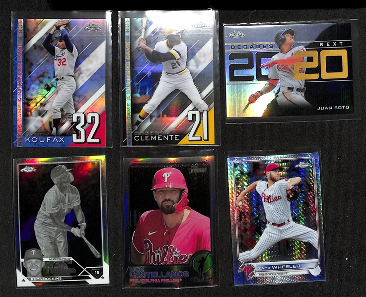 600+ Sports Cards (Mostly Prizm, Select, Chrome, Optic) Loaded w. Stars - Includes Some SPs (Mostly Base Cards) Inc. Bo Jackson, Tom Brady, Lebron James, Steph Curry, Patrick Mahomes, +