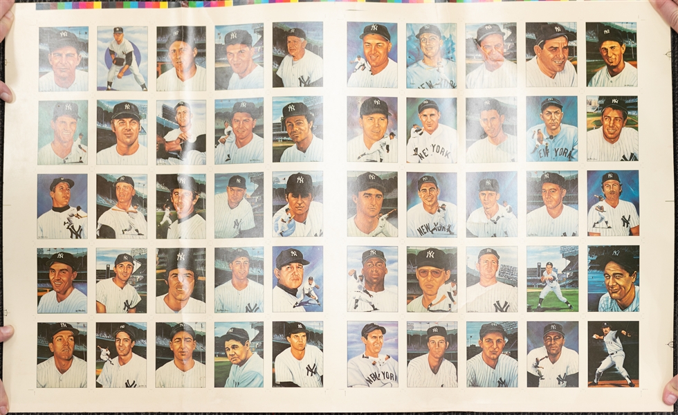 Lot of (3) Uncut Sheets - 1975 Topps Baseball (w. Mike Schmidt), 1977 Hostess Baseball (w. Pete Rose), & 1983 TCMA Yankees