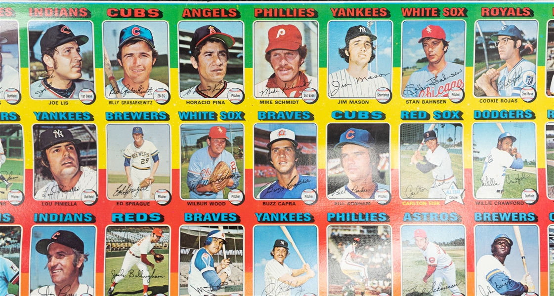 Lot of (3) Uncut Sheets - 1975 Topps Baseball (w. Mike Schmidt), 1977 Hostess Baseball (w. Pete Rose), & 1983 TCMA Yankees