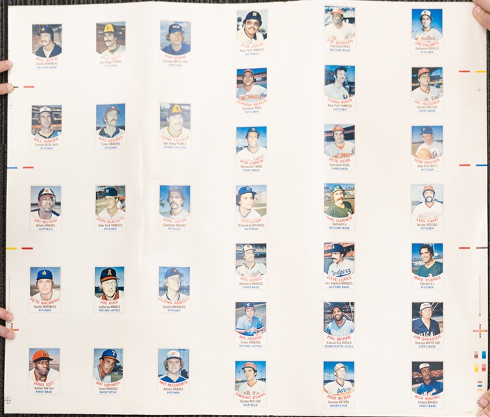 Lot of (3) Uncut Sheets - 1975 Topps Baseball (w. Mike Schmidt), 1977 Hostess Baseball (w. Pete Rose), & 1983 TCMA Yankees