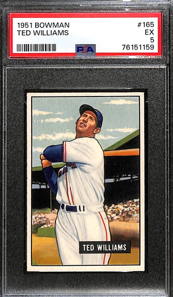 1951 Bowman Ted Williams #165 Graded PSA 5