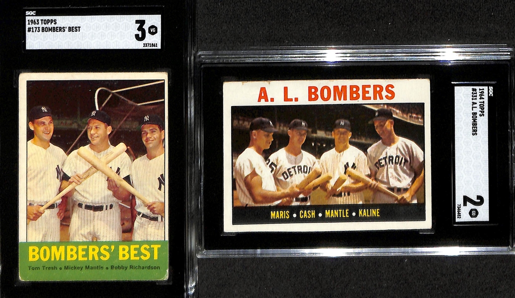 (6) Graded Mickey Mantle Cards w. 1968 Super Stars (SGC 6), 1962 Manager's Dream (SGC 4), 1965 Clutch Home Run (SGC 6), 1963 Bomber's Best (SGC 3), 1964 AL Bombers (SGC 2)