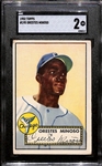 1952 Topps Orestes "Minnie" Minoso Rookie Card #195 Graded SGC 2