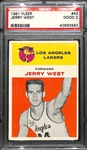 1961-62 Fleer Jerry West #42 Rookie Card Graded PSA 2