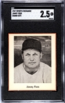 1947 Sports Exchage Jimmie Foxx Card Graded SGC 2.5 ("No. 68" Hand Written on Back)