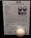 Thurman Munson (Yankees Legendary Catcher) Single Signed Wilson Little League Baseball (Full JSA Letter of Authentiity) w. Personalized Christmas Inscription!