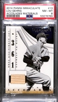 2014 Panini Immaculate Lou Gehrig Game-Used Baseball Relic Card "Accolades Materials" Insert #ed/99 - Graded PSA 8