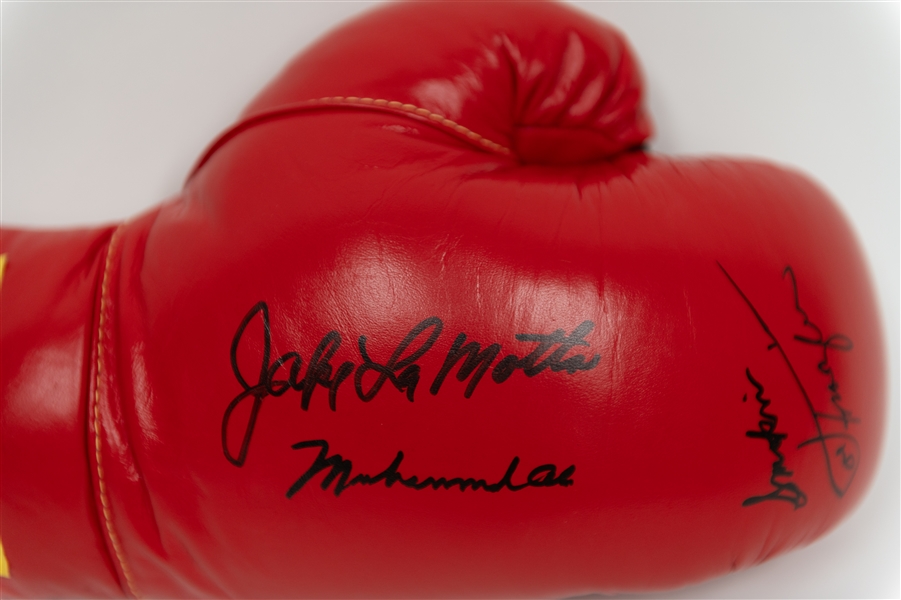 Everlast Boxing Glove Signed by Muhammad Ali, Smokin Joe Frazier & Jake LaMotta (Full JSA Letter of Authenticity)