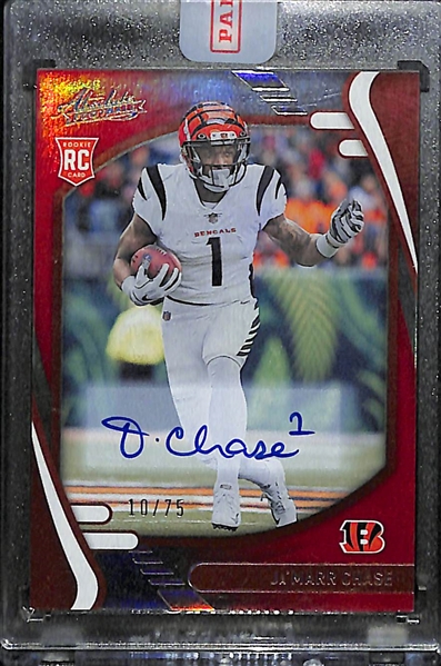 2021 Absolute Ja'Marr Chase Rookie Autograph Red (#/75)