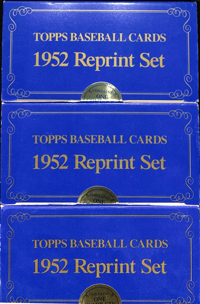  Lot of (3) 1952 Topps Reprint Sets in Original Boxes - Sealed