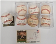 Lot of (7) Signed Baseballs w. Harmon Killebrew & Pete Rose Signed First Day Cover w. JSA Auction Letter