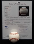 Kirby Puckett Signed Official AL Baseball w. Rare "HOF 2002" Inscription (Full JSA Letter of Authenticity)