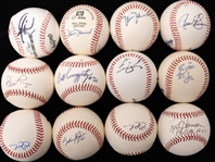 Lot of (12) Signed Official Rawlings Baseballs inc. Nick Swisher, Brandon League, Jamie Moyer, + (JSA Auction Letter)