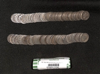  Lot of (3) $5 Rolls of Circulated 90% Silver Mercury Dimes (50 dimes per roll)