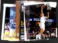 (20) Basketball Autographed Items Inc. Devin Booker, Dirk Nowitzki, Tim Duncan, John Stockton, Steve Nash, Doug Collins, Jeremy Lin, (13) Signed 2000 Topps Reserve Canvas Prints - All JSA, PSA/DNA,...