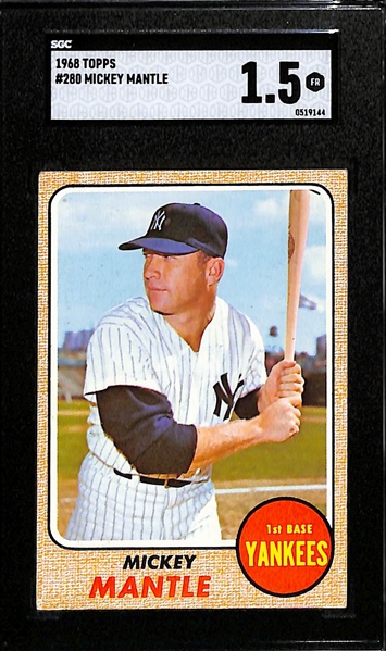 1968 Topps Mickey Mantle #280 Graded SGC 1.5