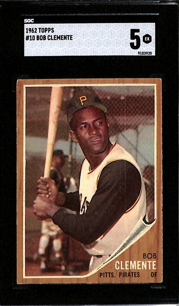 1962 Topps Roberto Clemente #10 Graded SGC 5