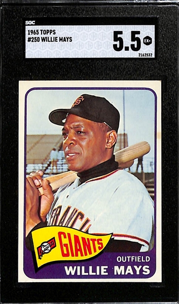 1965 Topps Willie Mays #250 Graded SGC 5.5