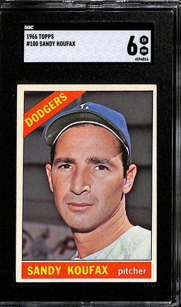 1966 Topps Lot - Sandy Koufax #100 (SGC 6) & Carl Yastrzemski #70 (SGC 4.5)