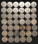 Lot of (41) US Franklin Silver Half Dollars from 1950-1963