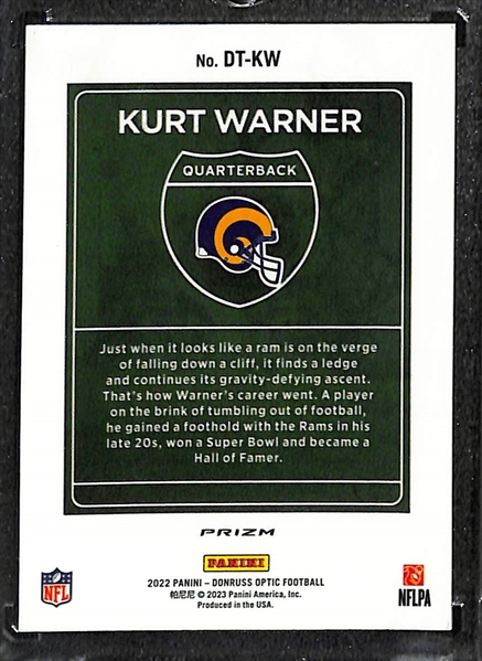 2022 Donruss Optic Kurt Warner Downtown Case Hit 