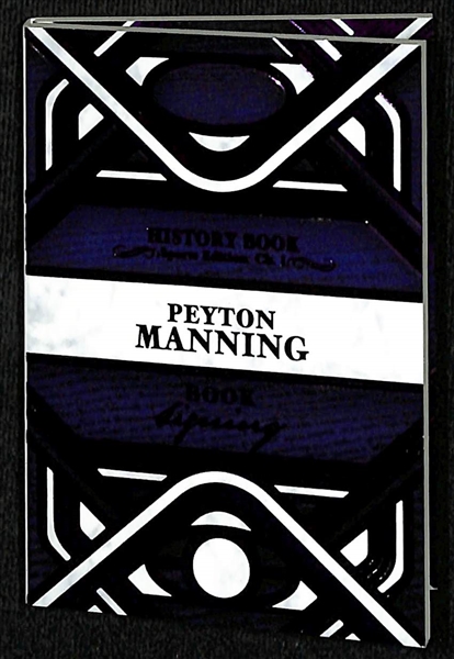 2023 Leaf History Book Peyton Manning Autograph Jersey Patch Booklet (#/10)