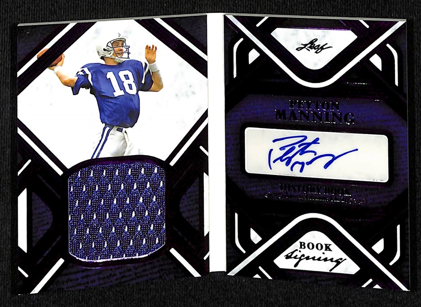 2023 Leaf History Book Peyton Manning Autograph Jersey Patch Booklet (#/10)