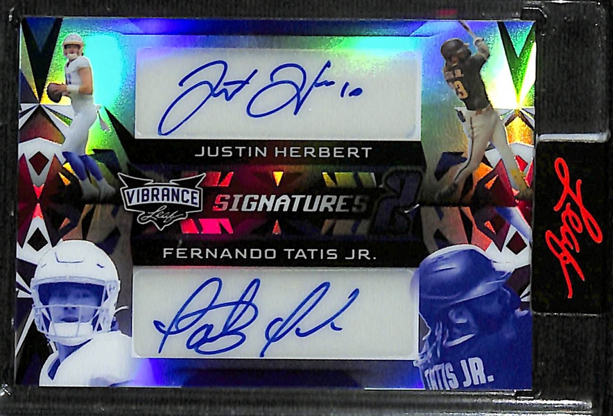 2023 Leaf Vibrance Justin Herbert Fernando Tatis Jr Dual Autograph (#/10)