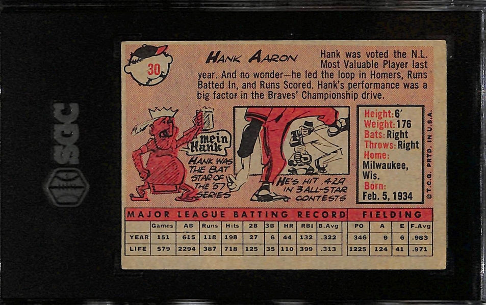 1958 Topps Hank Aaron #30 Graded SGC 4