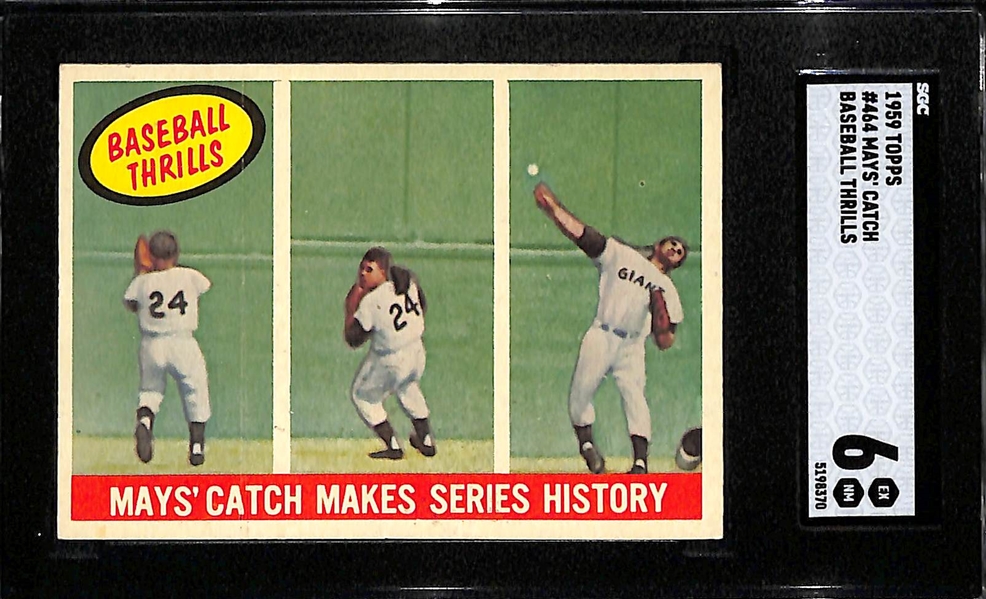 1959 Topps Willie Mays Baseball Thrills Graded SGC 6