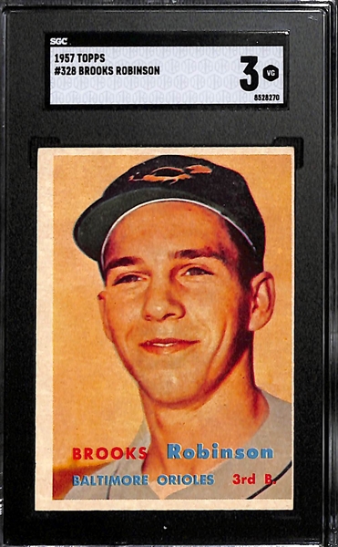 1957 Topps Brooks Robinson #328 Rookie Graded SGC 3