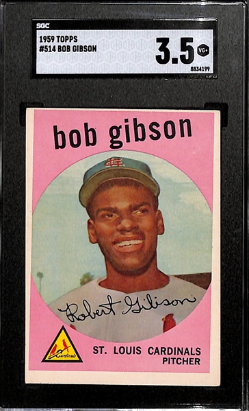 1959 Topps Bob Gibson #514 Rookie Graded SGC 3.5