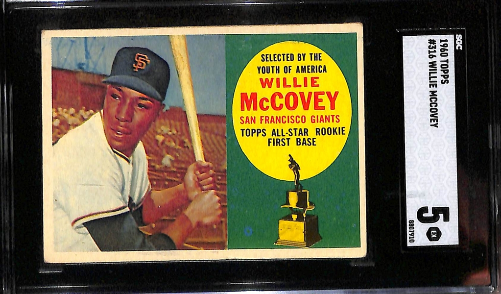 Lot of (2) SGC Graded 5 Willie McCovey Topps Cards- 1960 #316, 1960 #554 All Stars