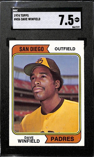 1974 Topps Dave Winfield #456 Rookie Graded SGC 7.5