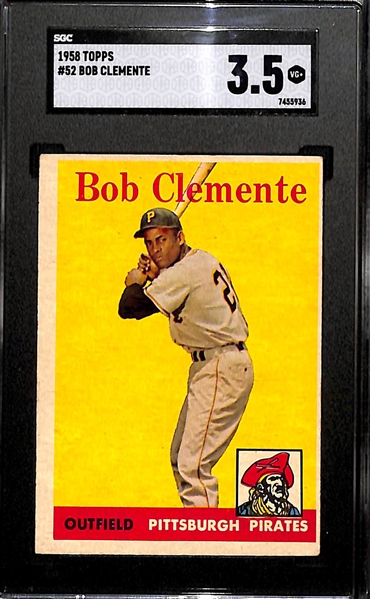 1958 Topps Roberto Clemente #52 Graded SGC 3.5