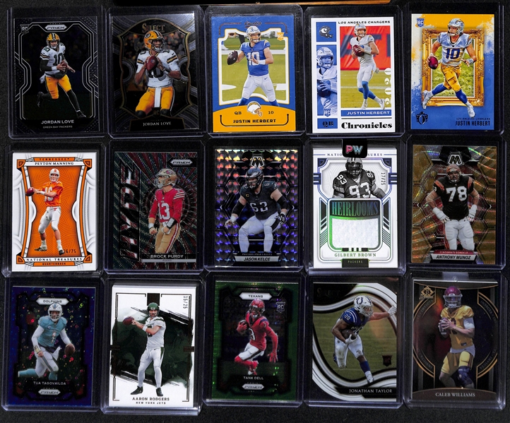 Lot of (150+) Football Rookie, Serial Numbered, Jersey, Parallel Cards inc. CJ Stroud, Anthony Richardson, +