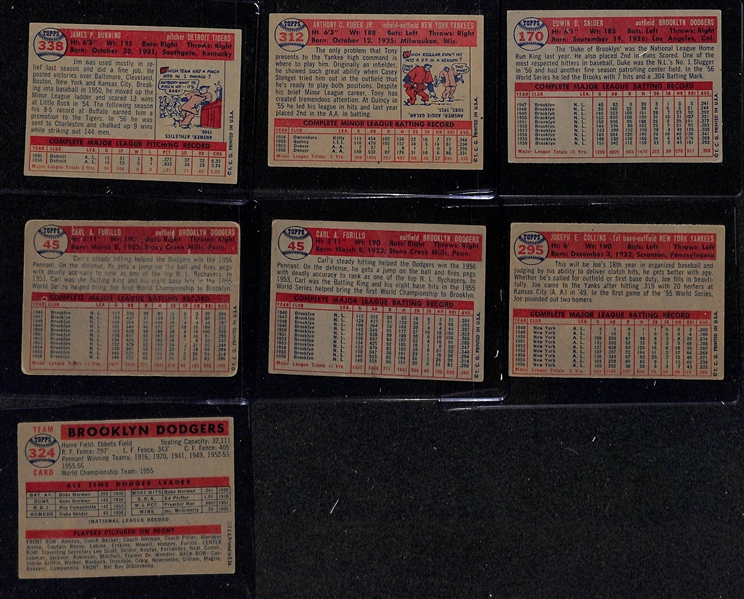 Lot of (100+) 1957 Topps Baseball Cards w. Jim Bunning Rookie Card