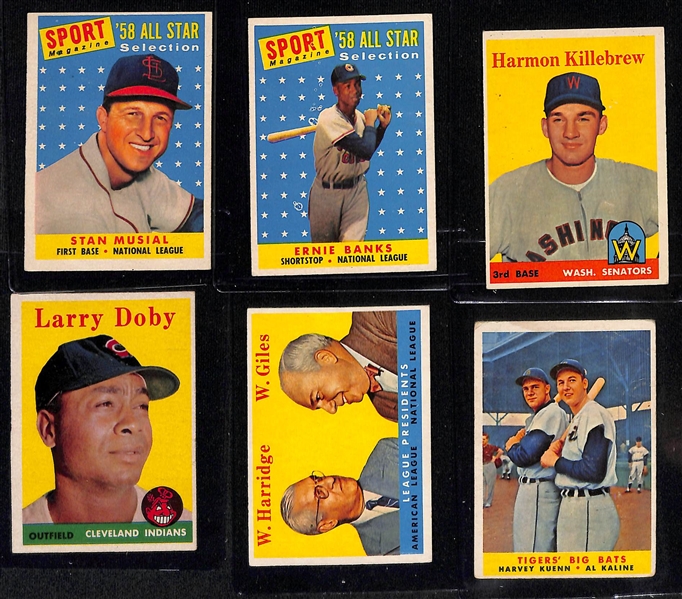  Lot of Approx (400) 1958 Topps Baseball Cards w. Hank Aaron & Orlando Cepeda RC