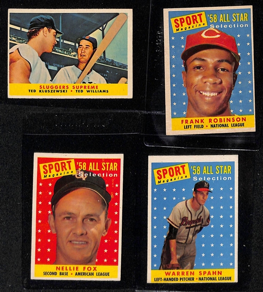  Lot of Approx (400) 1958 Topps Baseball Cards w. Hank Aaron & Orlando Cepeda RC