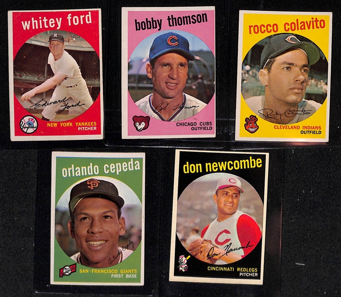  Lot of Approx (400) 1959 Topps Baseball Cards w. Roger Maris & Willie Mays AS