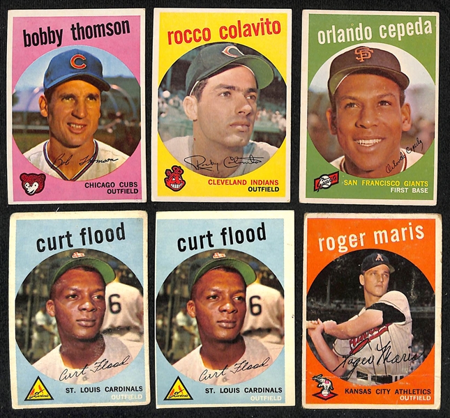  Lot of Approx (400) 1959 Topps Baseball Cards w. (2) Sandy Koufax