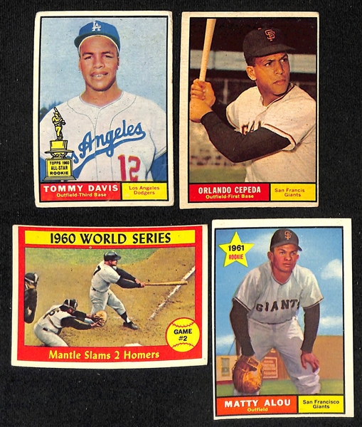   Lot of Approx (350) 1961 Topps Baseball Cards w. (2) Billy Williams Rookie Cards