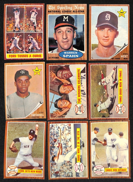   Lot of Approx (200) 1962 Topps Baseball Cards w. Roger Maris & (2) Ernie Banks