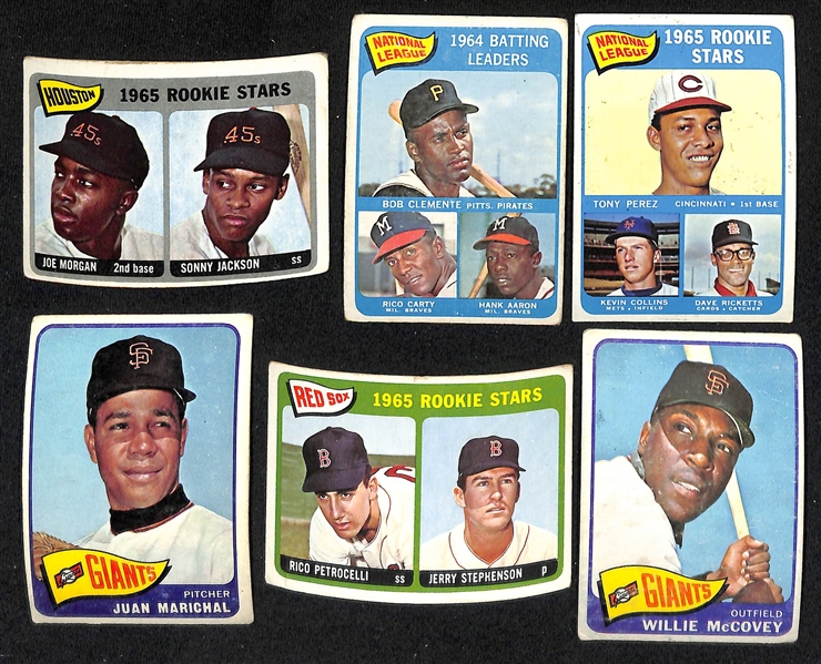 Lot of Approx (300) 1965 Topps Baseball Cards w. (2) Catfish Hunter Rookie Cards