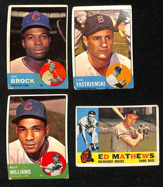 Lot of Approx (400) 1960-1965 Topps Baseball Cards w. 1963 Lou Brock