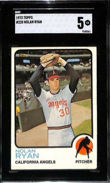 (2) Nolan Ryan Graded Cards - 1971 Topps #513 (SGC 4.5) & 1973 Topps #220 (SGC 5)