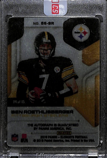 2019 Elements Ben Roethlisberger Autograph (#/15)