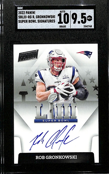 2022 Panini Rob Gronkowski Super Bowl Signatures Autograph Graded SGC 9.5 (10 Auto)