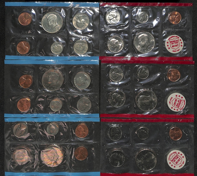 Lot of (12) 1969-1972 Philadelphia Uncirculated Sets & (12) Denver Uncirculated Sets