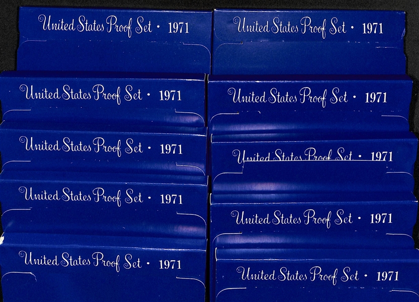  Lot of (10) 1971 Proof Sets